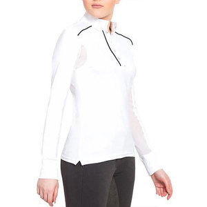 Camisa de Equitación de Manga Larga de Encaje de Alta Calidad para Mujer, de Poliéster y Algodón, con Logotipo/Color/Talla Personalizables - Product Image 3
