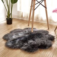 Tapis décoratif moderne en laine et soie, à poils de 5-6 mm, en forme de fleur, touffeté, pour la maison - Idéal pour la décoration de la chambre d'enfant