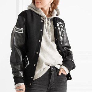 Chaquetas Varsity Vintage Unisex, Cálidas para Invierno, de Lana Melton, Estilo Béisbol Universitario, con Bordado de Logotipo Personalizado, con Piel de Oveja - Product Image 4