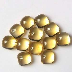 เบาะซิทรีนพลอยซิทรินทรงหลังเบี้ยธรรมชาติ6x6มม. สำหรับทำเครื่องประดับ - Product Image 1