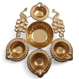 Tazón Urli decorativo con forma de flor de loto, tazón hecho a mano para flores flotantes para el hogar y regalo de Diwali de 7 pulgadas - Product Image 4