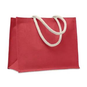 Borsa Promozionale Sostenibile AURA in Juta Laminata Ecologica per Merchandising - Product Image 6