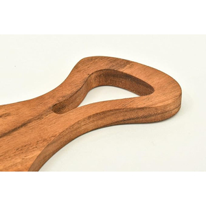 Tabla de cortar de madera natural con mango de hierro de esquina Picadora clásica de verduras y frutas de madera - Product Image 6