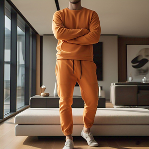 กางเกงวอร์มเอวสูงมีเชือกรูดสำหรับผู้ชายสไตล์สตรีทชุดวิ่งออกกำลังกายฟิตเนส - Product Image 5