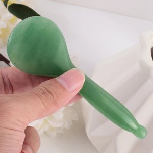 Cuillère Gua Sha en Aventurine Verte, Bâtonnets de Réflexologie Faciale, Stylo de Massage des <span class=keywords><strong>Yeux</strong></span> <span class=keywords><strong>pour</strong></span> le <span class=keywords><strong>Yoga</strong></span> <span class=keywords><strong>du</strong></span> <span class=keywords><strong>Visage</strong></span> - Product Image 4