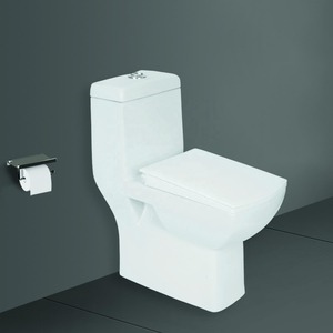 Armario de agua moderno para artículos sanitarios, inodoro de cerámica de oro gris de una pieza para baño, inodoro con sistema de lavado Ripone 4D, inodoro - Product Image 4