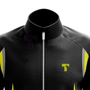Chaqueta deportiva de tela elástica cómoda para hombre con cuello levantado movimiento libre para deportes al aire libre - Product Image 4