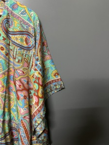 Robe longue décontractée pour femme de meilleure qualité, caftan en soie ajusté col V élégant pour le printemps, l'été, taille naturelle - Product Image 4