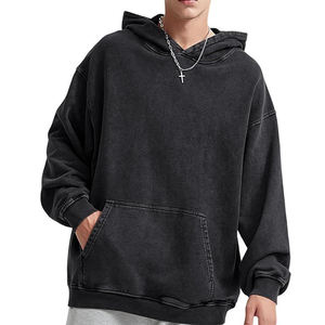 Sudadera con capucha para hombre lavada con ácido clásica personalizada al por mayor diseña tu propia Sudadera con capucha para hombre lavada con ácido - Product Image 1