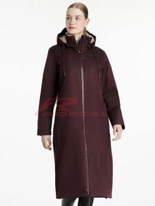 Femmes élégantes équitation long manteau en gros évacuation de l'humidité séchage rapide texture douce ajustement flexible voyage équestre - Product Image 4