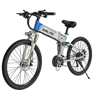 Bicicleta Eléctrica Plegable para Adultos SMLRO de 24 Pulgadas, Cuadro de Aleación de Aluminio Totalmente Resistente a Impactos, 12 Velocidades, Bicicleta Eléctrica Urbana con Neumáticos 26x2.6 de Fábrica - Product Image 3