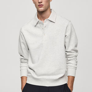 Vente en gros 100% coton Sweatshirts d'hiver pour hommes et femmes Logo brodé personnalisé Col surdimensionné Plus Size Applique Technique - Product Image 1