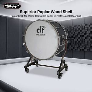 Venta al por mayor de fábrica OEM: Tambor bajo de <span class=keywords><strong>concierto</strong></span> Symphony de 40 pulgadas con carcasa de madera, soporte giratorio de 360° con ruedas, y mazo ajustable de alta resistencia. - Product Image 1