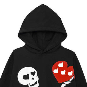 Chándal con capucha y estampado abullonado para hombre personalizado OEM, conjunto de ropa de fabricante personalizada, sudadera de alta calidad al por mayor - Product Image 4