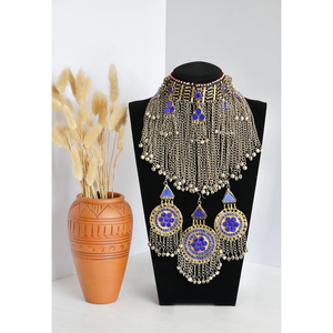 ชุดเครื่องประดับอัฟกันกุจิแบบสั่งทำพิเศษสำหรับงานแต่งงาน ของขวัญงานเลี้ยง ดีไซน์วินเทจ คุณภาพงานฝีมือชั้นเยี่ยม - Product Image 2