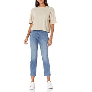 เสื้อยืดคอกลมแขนสามส่วนสำหรับผู้หญิง,ทรงหลวมพอดีตัวสีพื้นสวมใส่ไม่ได้ราคาถูกที่สุดจากบังกลาเทศขนาดใหญ่พิเศษ - Product Image 3