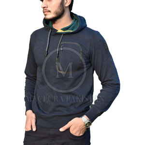 Soft Cotton Blend Printed Fleece <b>Pullover</b> Hoodie <b>for</b> <b>Men</b> Ribbed Cuffs Breathable Stretch Fabric Pocket Design <b>for</b> Outdoor - Product Image 1