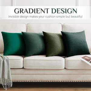 Cojín decorativo de Punto Verde terciopelo suave colores sólidos funda de almohada Lisa para el hogar Hotel sofá sala de estar para Hospital - Product Image 6