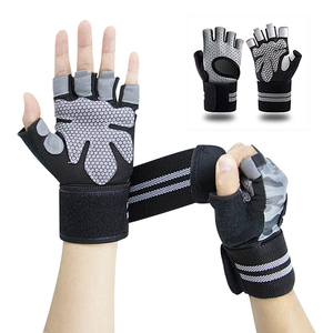 Gants de sport demi-doigts en maille respirante antidérapants avec sangle de poignet réglable pour la musculation unisexe et l'entraînement physique - Product Image 6