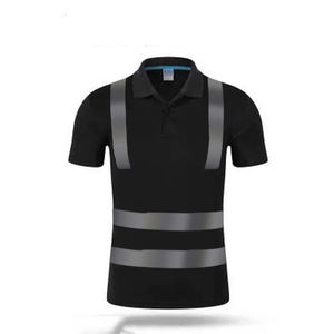 Camisa Polo DE SEGURIDAD Hi Viz Camisa reflectante de alta visibilidad con cinta reflectante Ropa de seguridad de secado rápido Camisa Polo de trabajo nocturno - Product Image 5