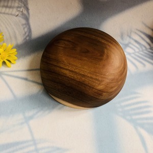 Saladier en bois naturel Ensemble rond Bol à fruits en bois d'acacia pour le service au restaurant, fait à la main du Vietnam - Product Image 5