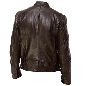 Wholesale Customized High Quality Genuine <b>Leather</b> <b>Jacket</b> for Men High Fashion Wear with <b>Long</b> Sleeves University <b>Leather</b> <b>Jacket</b> - Product Image 5