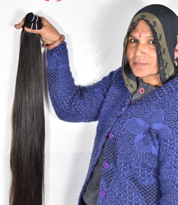 100% naturel cuticule aligné vierge brut indien Extensions de cheveux non transformés lâche vague profonde Curl bande tissage pour les femmes noir - Product Image 1