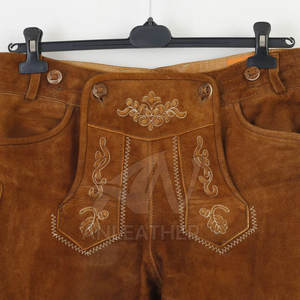 กางเกงขาสั้นสไตล์บาวาเรียนมาใหม่สำหรับผู้ชายกางเกงขาสั้นแบบผูกเชือกแบบลำลอง - Product Image 2