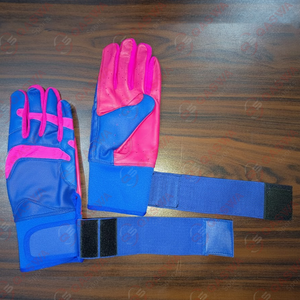 Gants de frappe de baseball en cuir, poignée ambidextre, fermeture à boucle et crochet, personnalisables pour les frappeurs professionnels - Athlètes adultes masculins - Product Image 3