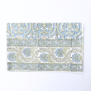 Premium Hand Block Printed Floral Organic Cotton Linen Fabric Eco Friendly Customizable Durable Table Runner for Stylish Home - Product Image 2