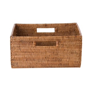 Rattan <b>basket</b> with attached handle Handmade <b>Storage</b> <b>Basket</b> Wholesale eco-friendly Made in Viet Nam - Product Image 2