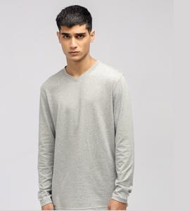 Camisetas de hombre con logotipo personalizado 100% algodón nueva manga larga Casual liso cuello redondo Formal para invierno y verano - Product Image 1