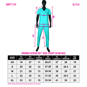 ชุดพยาบาลชุดแผงถักคอวีสำหรับผู้หญิง - Product Image 6