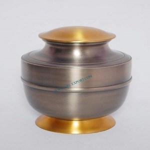 Ollas para cenizas humanas, ataúd funerario de mesa hecho a mano y ataúd, tendencia, forma redonda más vendida, urnas modernas recién llegadas India - Product Image 4