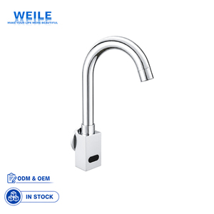 <span class=keywords><strong>Robinet</strong></span> mural sans contact à capteur en cuivre, finition chromée, garantie 5 ans, design monotrou <span class=keywords><strong>pour</strong></span> lavabo <span class=keywords><strong>de</strong></span> salle <span class=keywords><strong>de</strong></span> bain d'hôpital - Product Image 1