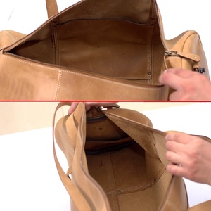 Fourre-tout Vintage Full Grain Weekender Voyage d'une nuit Grand sac de sport en cuir Compartiment à chaussures LTG-0053 - Product Image 2