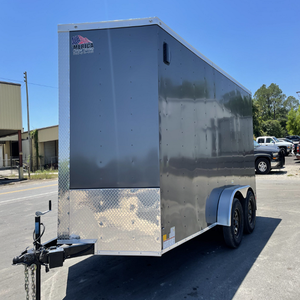 Cargo <b>Trailers</b> New Top Premium Quality 8.5x16 11.4K Enclosed Cargo <b>Trailer</b> Black Package 25001-30000kg Payload Pewter Finish - Product Image 1
