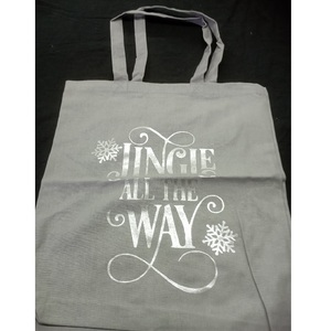 2023 mode personnalisé imprimé coton sac en gros promotionnel Calico toile Shopping fourre-tout avec motif de lettre - Product Image 2