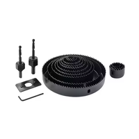Kit de 16 pièces de scie cloche en acier au carbone pour bois, plastique et cloisons sèches 19-127mm