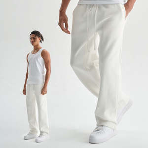 Pantalons de survêtement décontractés pour hommes de haute qualité en coton et élasthanne mélangés, pantalons de jogging en molleton écologiques, respirants, avec cordon de serrage élastique - Product Image 4