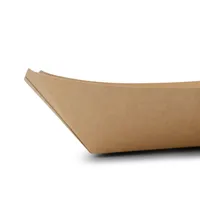 Plateau à collation en carton biodégradable et compostable brun 500 ml, 20,5 x 14 x 3 cm, empilable - 500 pièces/carton