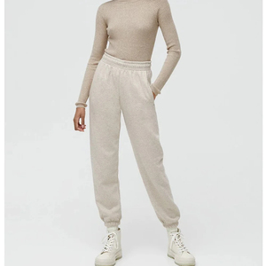 Pantalons de survêtement pour femmes en mélange polyester/coton, légers, à séchage rapide, impression de logo personnalisée, service OEM, impression de logo personnalisée - Product Image 1