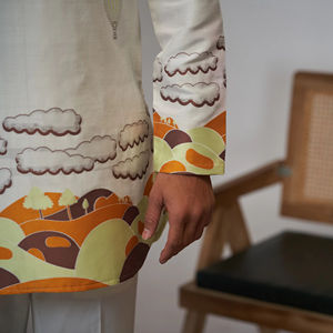 TURQUÍA jaqcuard diseñador Kurta playa casual boda kurta - Product Image 2