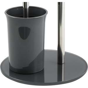 MSV Bergamo - <b>Toilet</b> <b>Brush</b> <b>Holder</b>, Glass, Stainless Steel, Plastic, Grey - Product Image 4