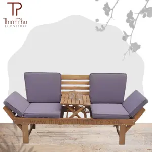 Long banc d'extérieur en bois classique et écologique pour villas, écoles et ateliers pour espaces extérieurs - Product Image 1