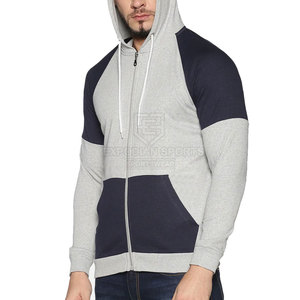 Fabricación profesional Nuevo estilo Hombres Invierno Cremallera Sudaderas con capucha 100% Algodón Patrón sólido Personalizado Venta al por mayor Alta calidad - Product Image 5