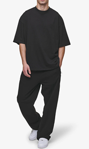 Camiseta Corta Holgada de Estilo Urbano para Hombre, Bordado Personalizado, Camiseta de Primera Calidad, Ajuste Holgado, Suministro Directo de Fábrica al por Mayor - Product Image 6