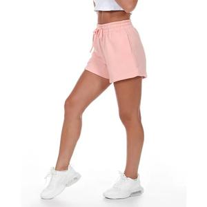 Short d'été en coton avec logo personnalisé pour femmes, short décontracté à taille haute avec cordon de serrage, short en coton pour femmes du Pakistan - Product Image 3