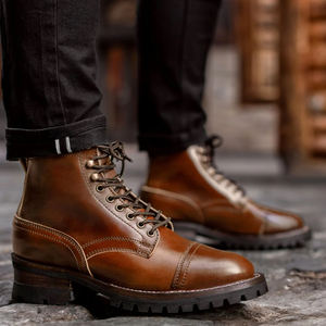 รองเท้าบูทหนังสีโลโก้ขนาดของคุณรองเท้าบูทหนังดีไซน์ตามสั่ง - Product Image 2