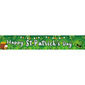 Bandera del Festival del Día de San Patricio - Fondo de Fiesta con Trébol Verde Irlandés - Product Image 6